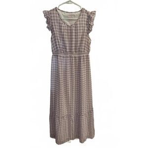 Ingrid & Isabel Isabel Maternity Gingham Midi Dress Womens M Cottagecore